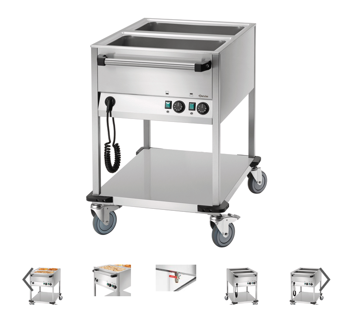 Bartscher Bain Marie Wagen 2x GN1/1